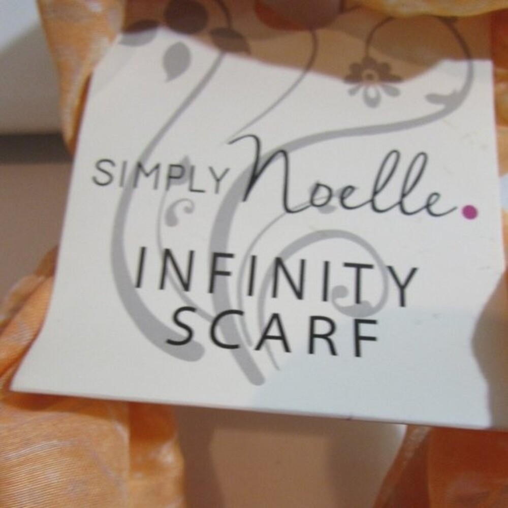SIMPLY NOELLE INFINITY SCARF NEW PINK ORANGE SPRING COLORS